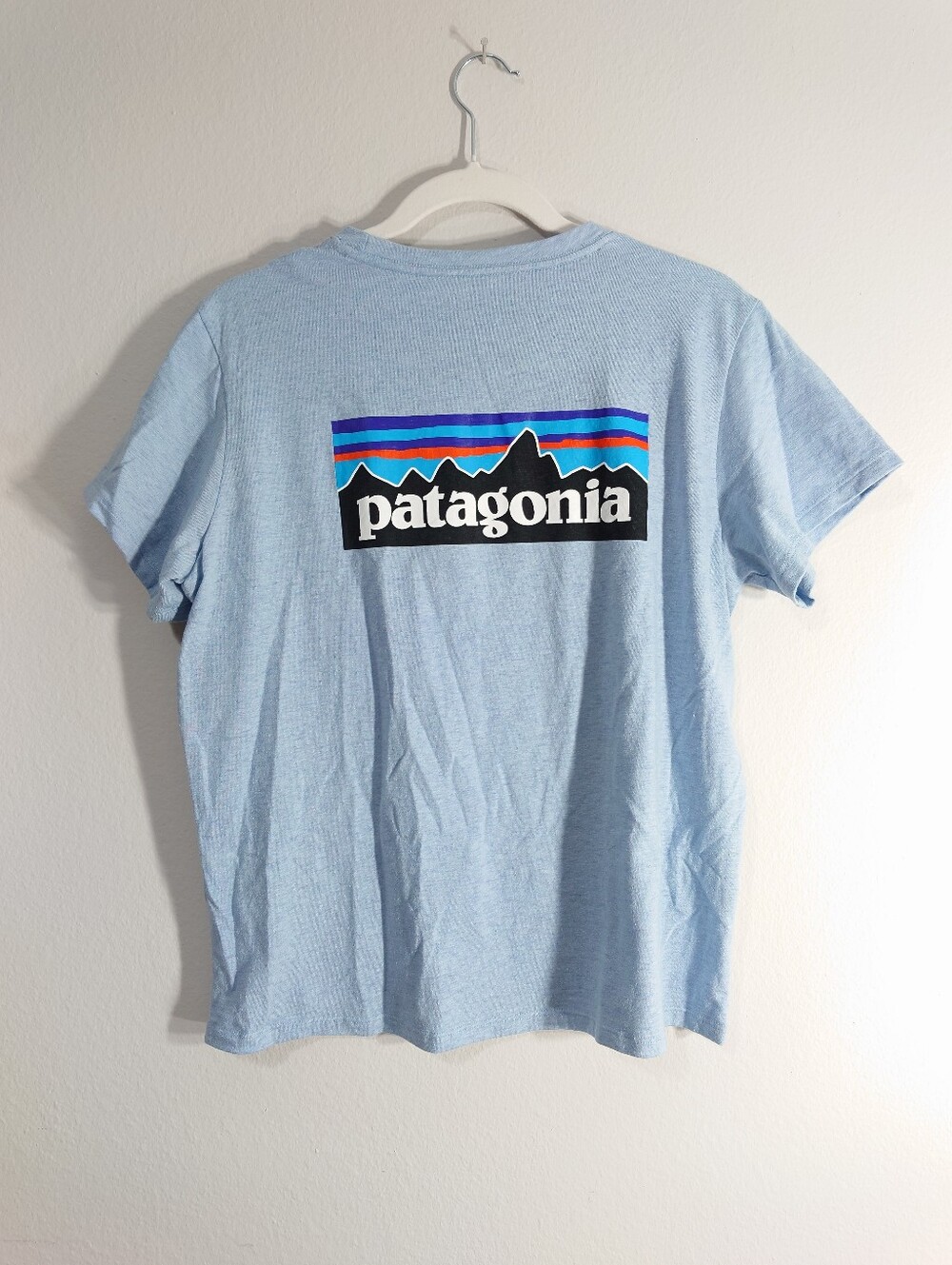 Patagonia Responsibili-Tee Logo Graphic T-Shirt Blue Size L